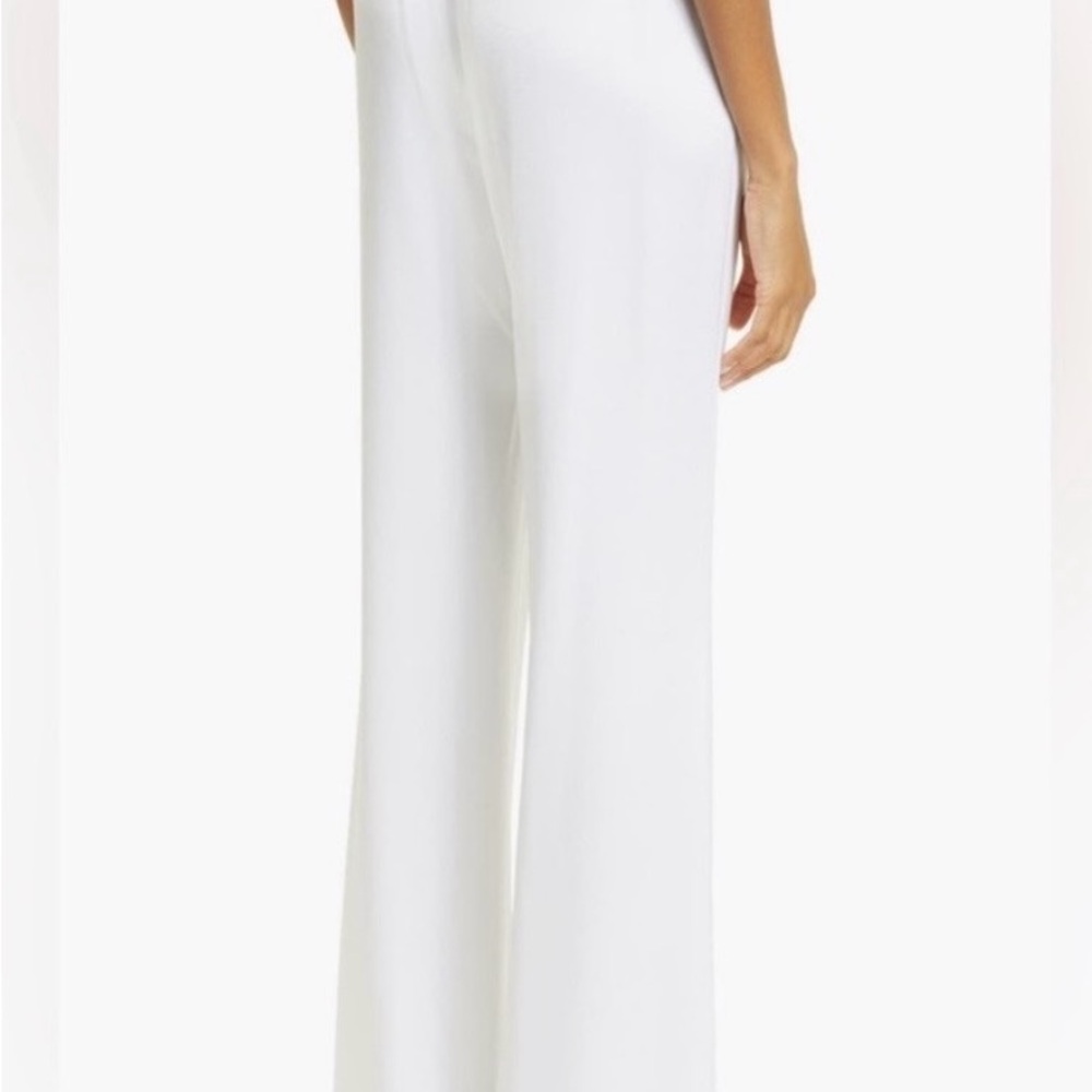 Alice + Olivia White Wide Leg Pants